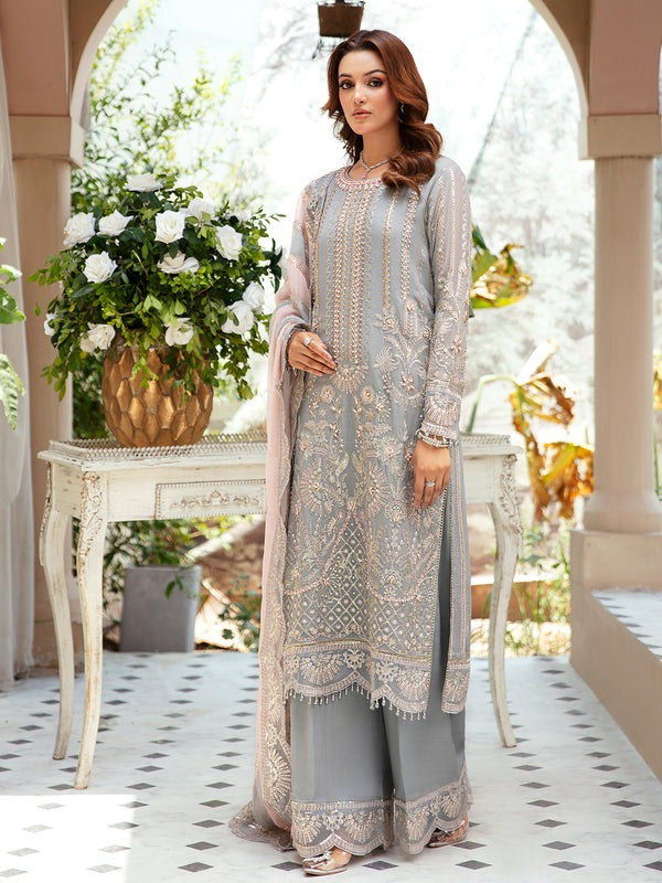 3 Piece Suit - Grey Chiffon