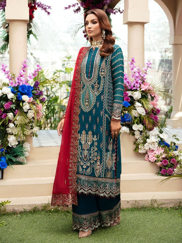 Zinc Embroidered Chiffon Suit