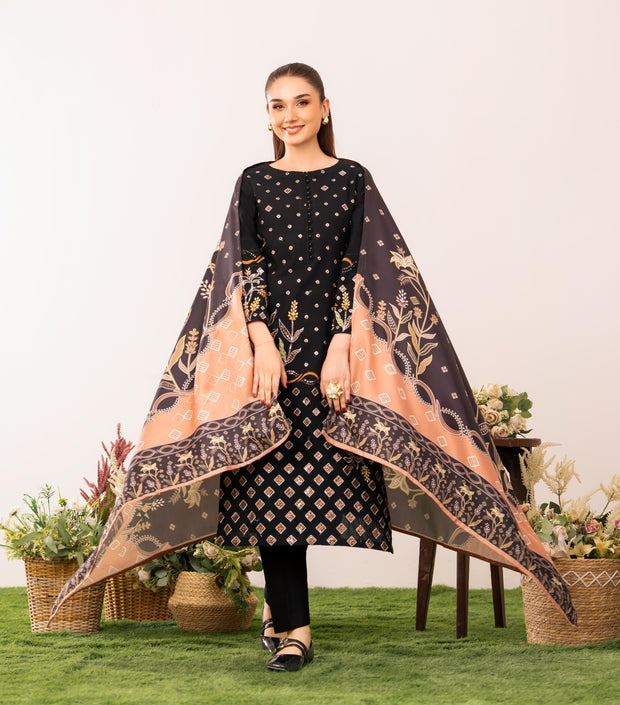 Sophisticated Black Lawn 3-Piece Suit