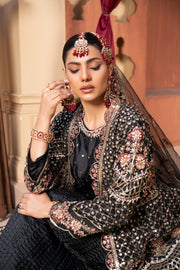 Black Luxury Dress for Events - 3pcs Suit