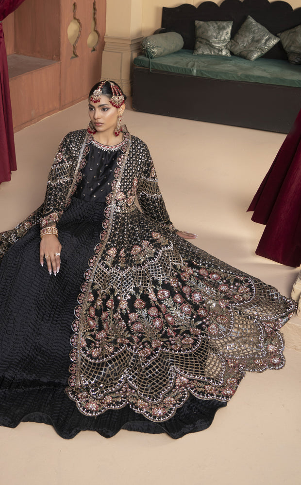 Black Luxury Dress for Events - 3pcs Suit